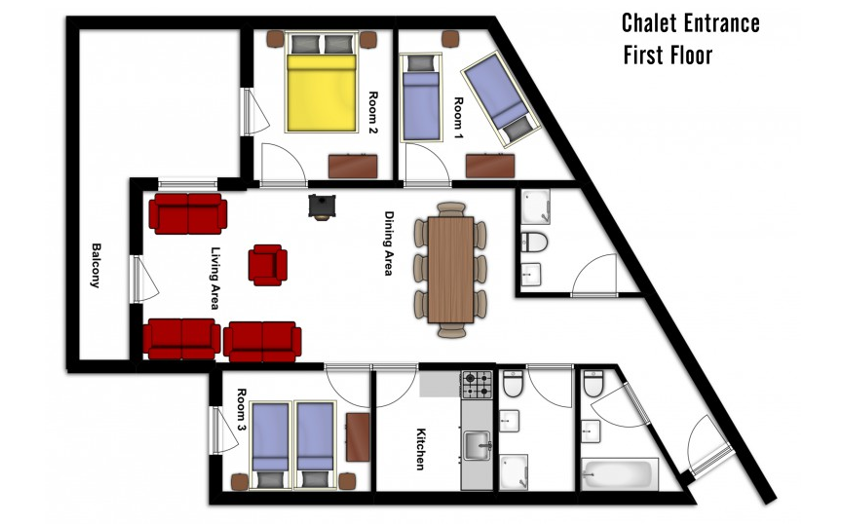 Chalet Aries Val Thorens Floor Plan 2